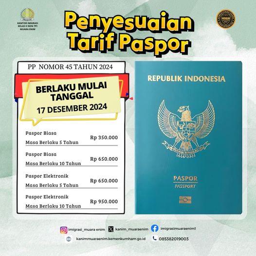 tarif paspor